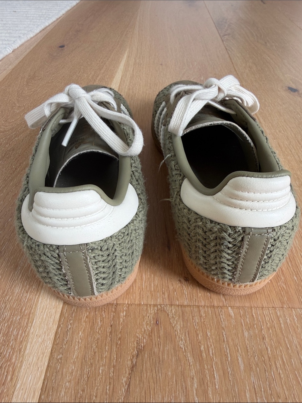 Women’s Adidas Olive Green Samba Woven Sneakers size 6.5 - Picture 9 of 13